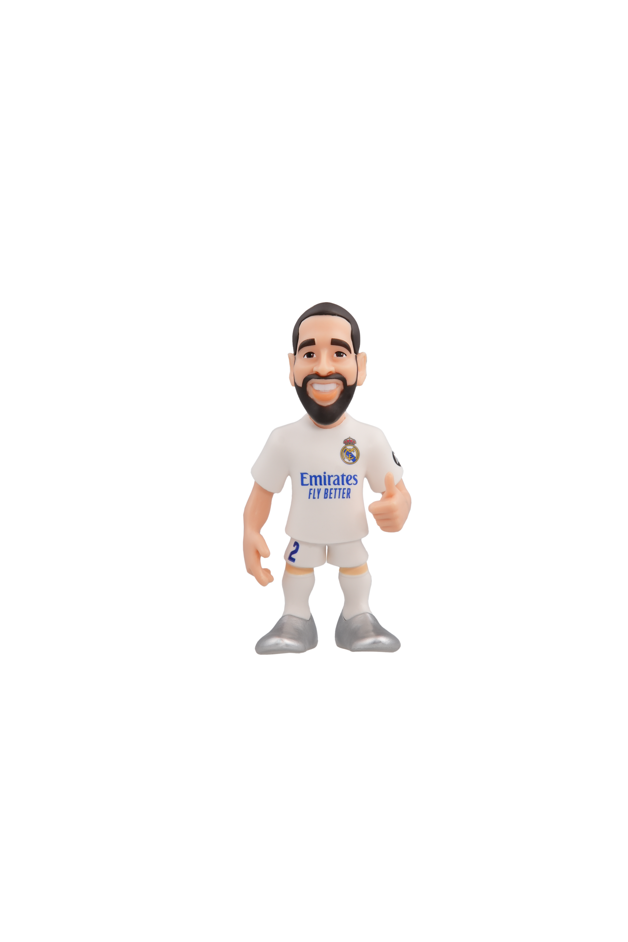 Minix Real Madrid 5-Pack V4 official 7cm football figurine in white club kit, collectible soccer player toy for fans and kids.