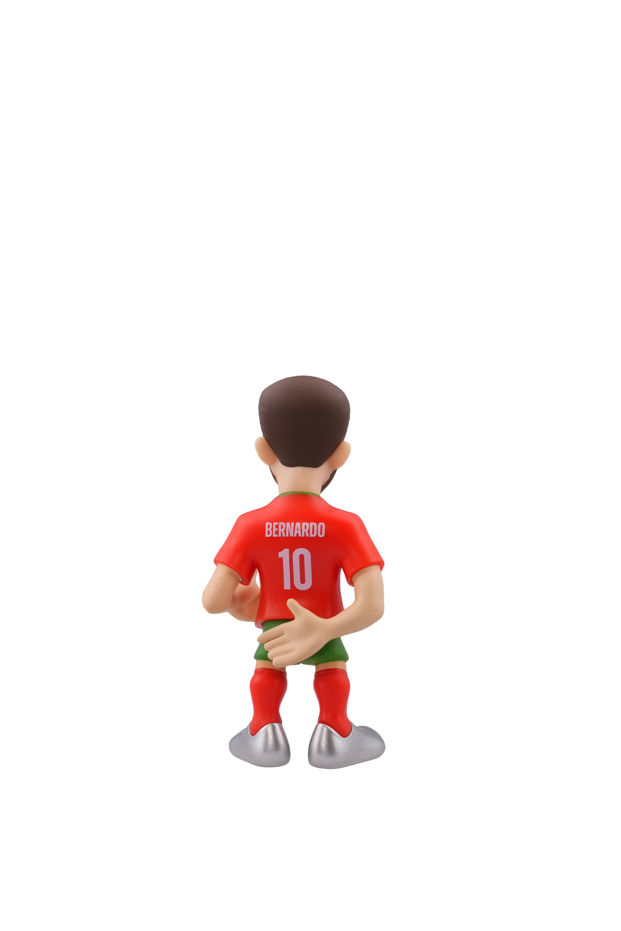 Minix Portugal National Football Team collectible figurine of player Bernardo in official red kit, 12cm tall.