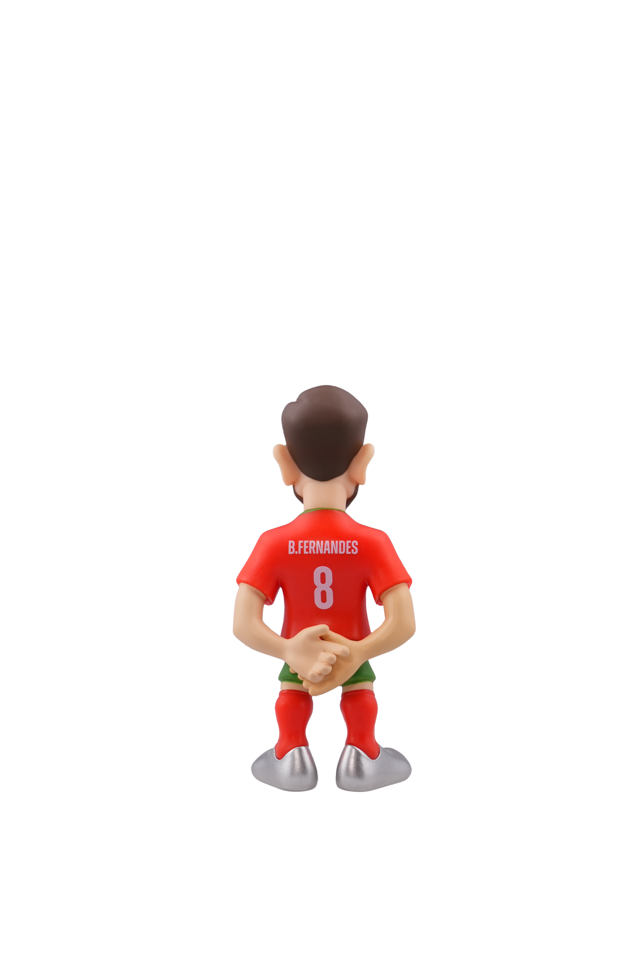 Minix Portugal National Football Team collectible figurine of player B. Fernandes in official red kit, 12cm tall.