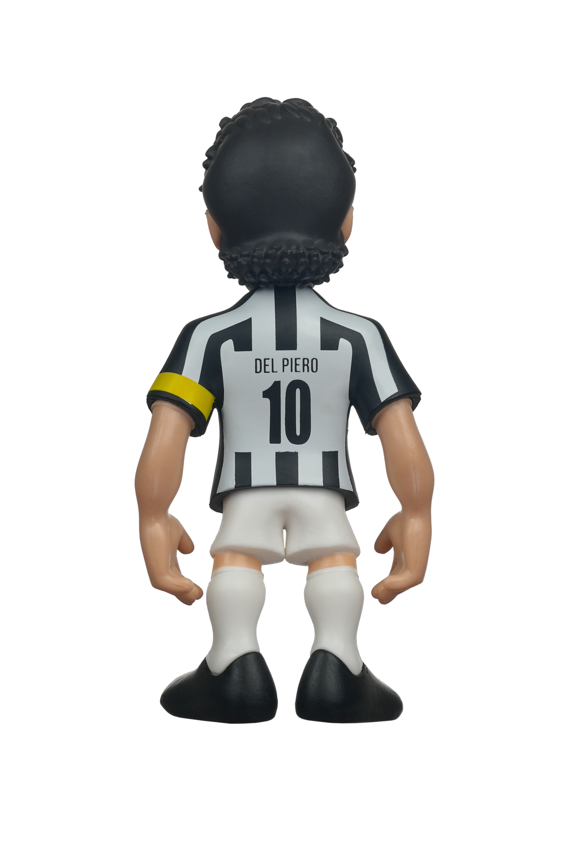 Back view of Alessandro Del Piero Minix 12cm collectible figurine in Juventus kit with number 10 and captain's armband