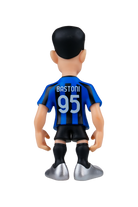 Minix Inter Milan 12cm collectible figurine of player Bastoni in official black and blue kit, back view