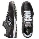 Joma Top Flex Turf Soccer Shoe in black and orange with flexible full grain leather and durable rubber sole