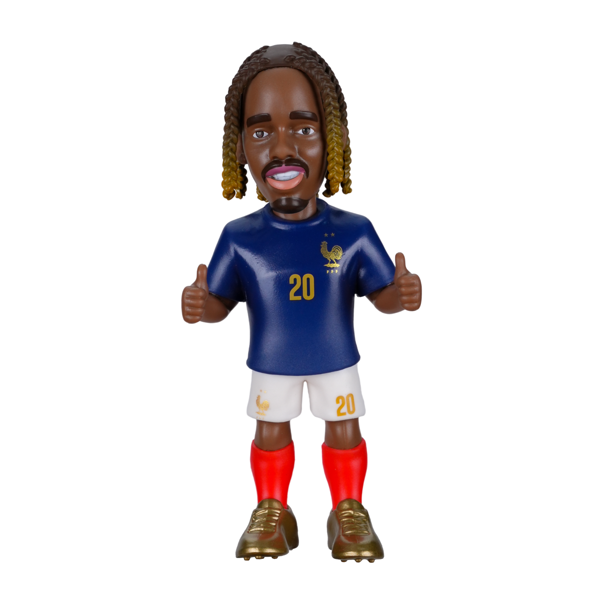 Minix Bradley Barcola collectible figurine in France national team kit, 12cm tall football star figure