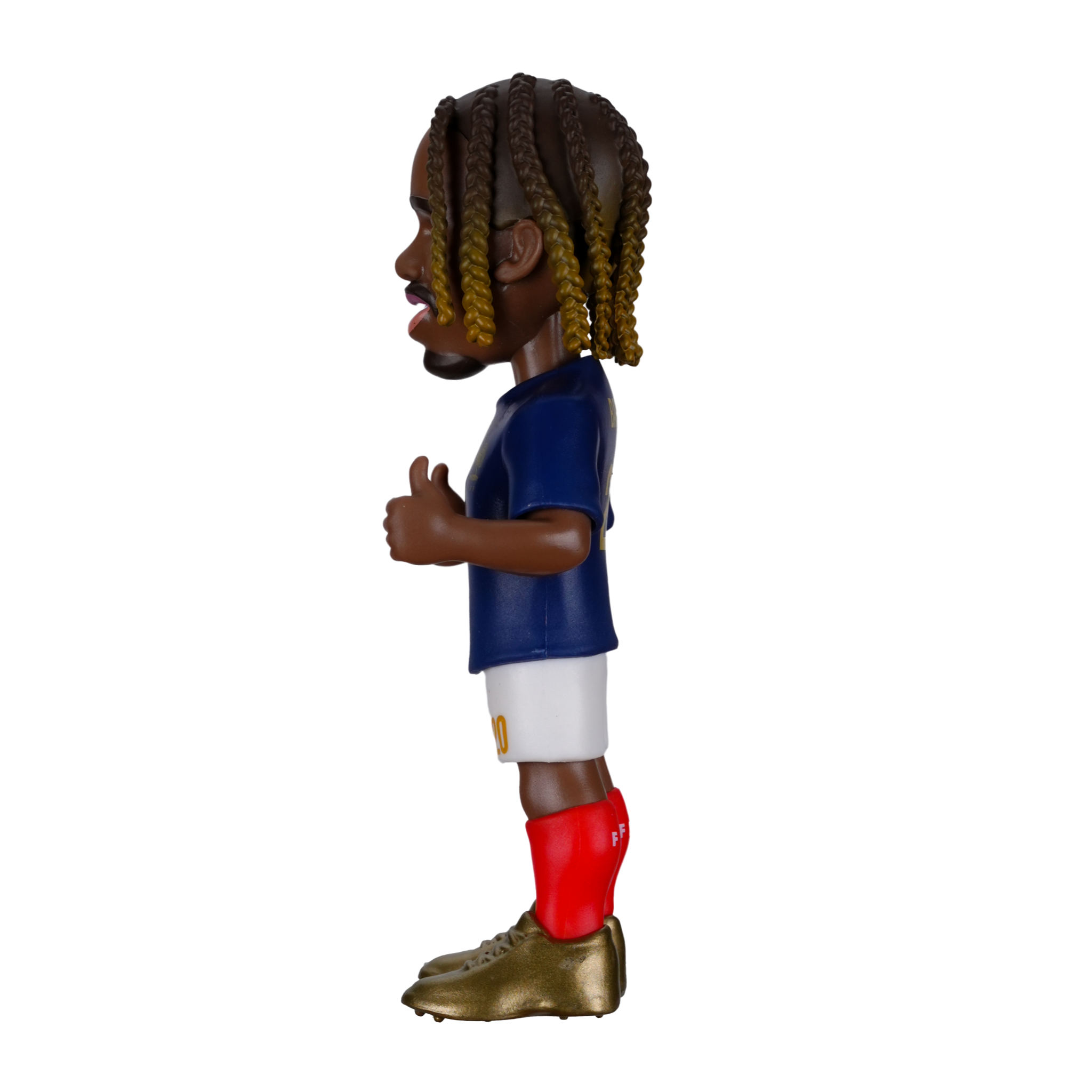Minix Bradley Barcola collectible figurine in France national team kit, 12cm tall football star figure in display box