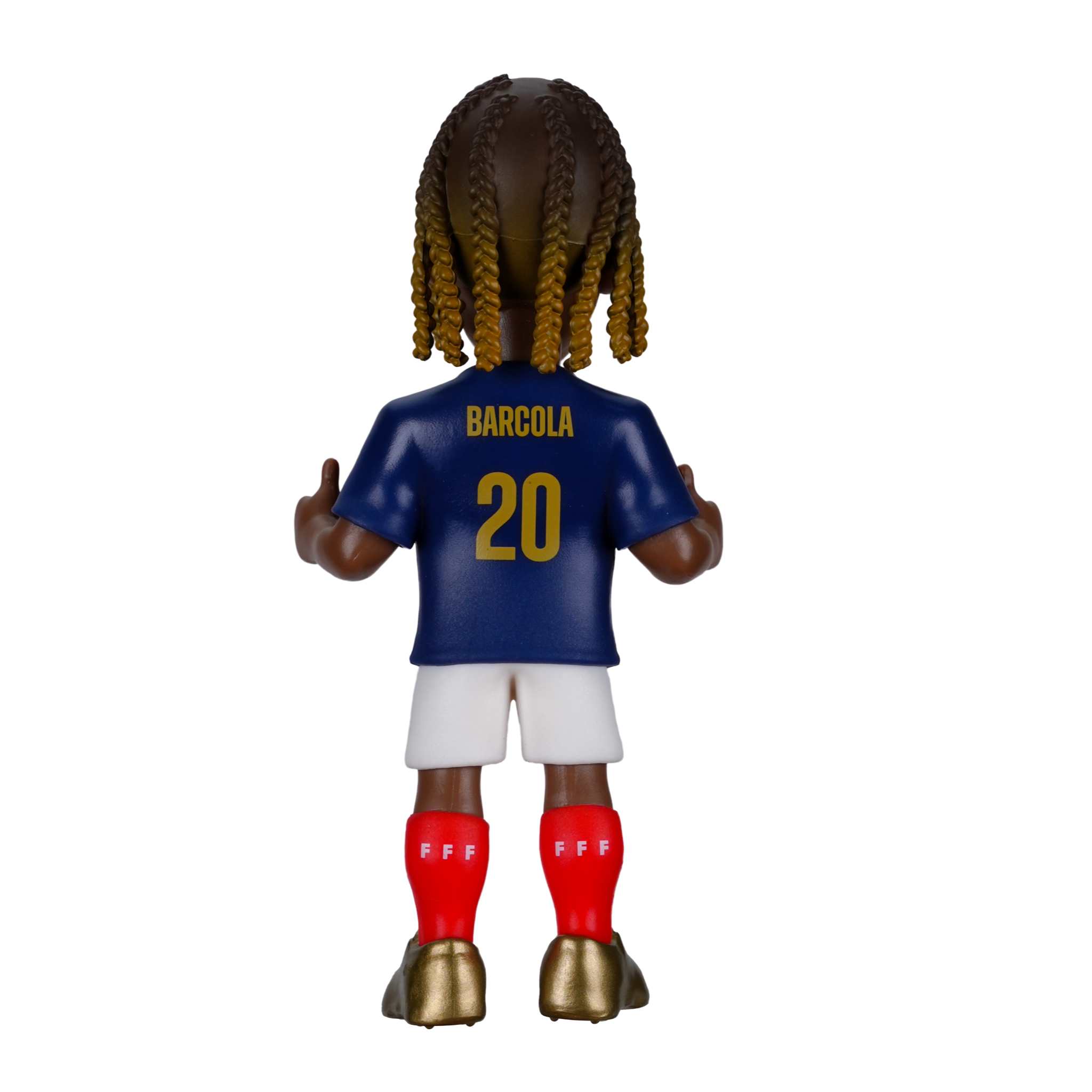 Minix Bradley Barcola collectible figurine in France national football team kit, 12cm tall