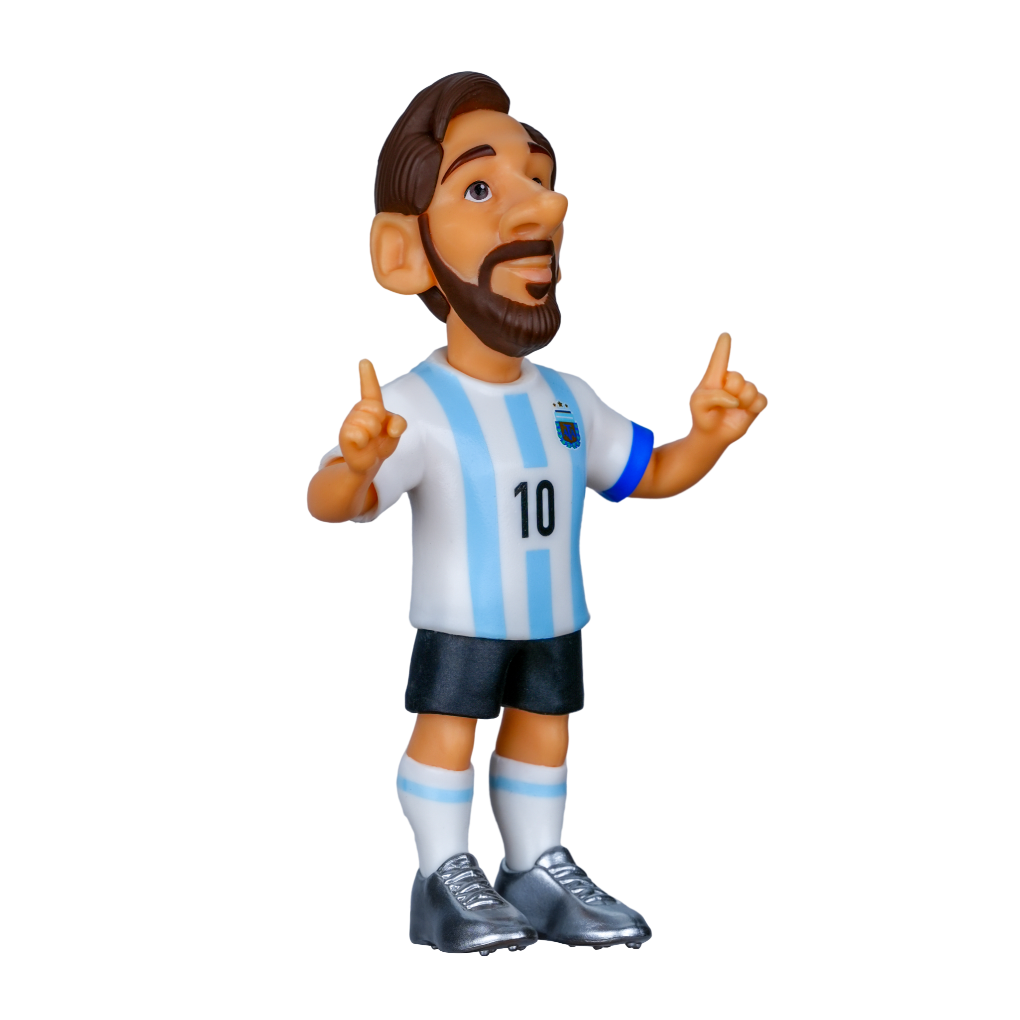 Minix Argentina 5-Pack vinyl figurines featuring Messi, Martínez, Álvarez, Mac Allister, and Emiliano Martínez in official football collectible set