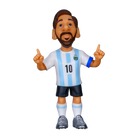Minix Lionel Messi Argentina figurine 12cm official football collectible with detailed World Cup design