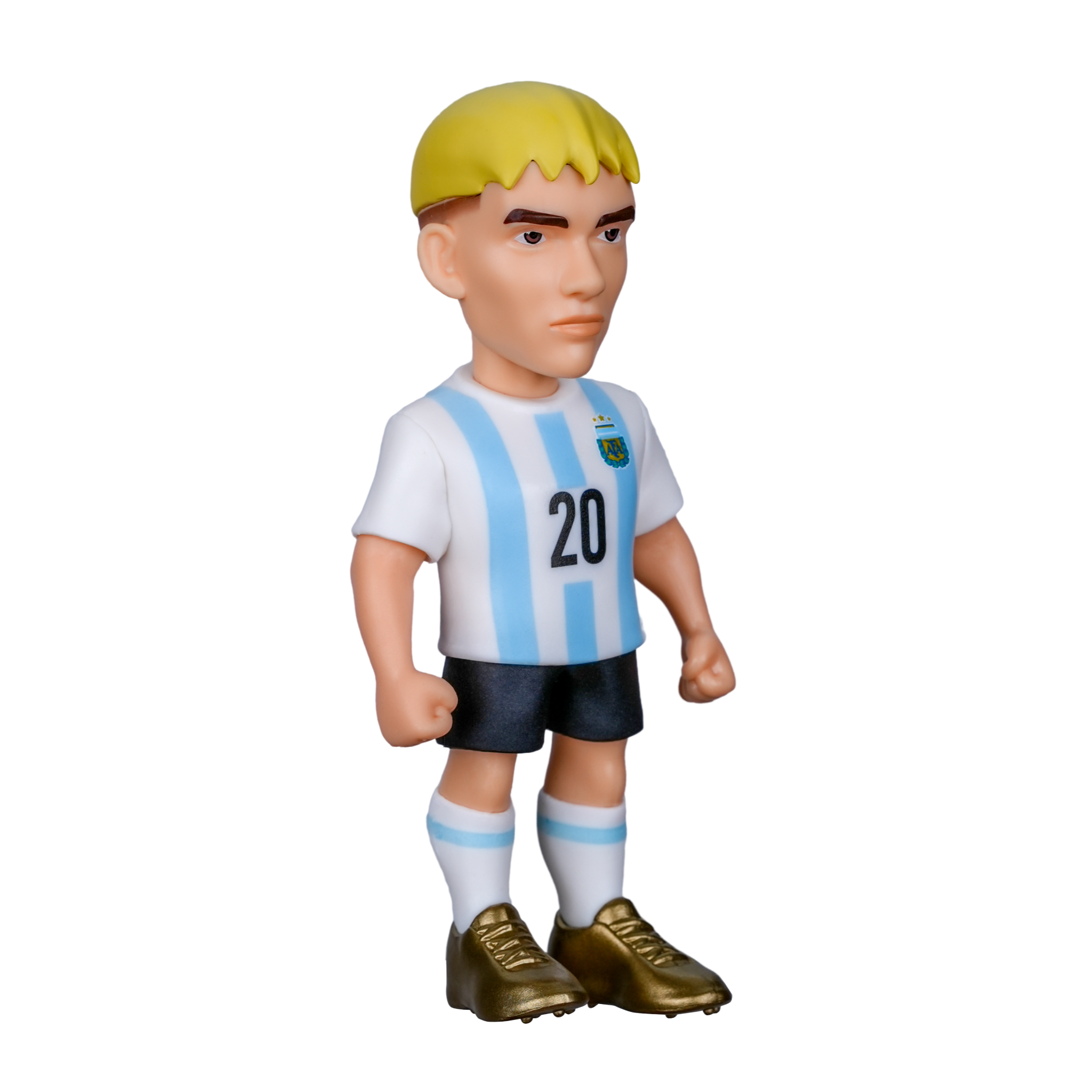 Minix Argentina 5-Pack official 7cm vinyl figurines of Messi, Martínez, Álvarez, Mac Allister, and Emiliano Martínez in display box