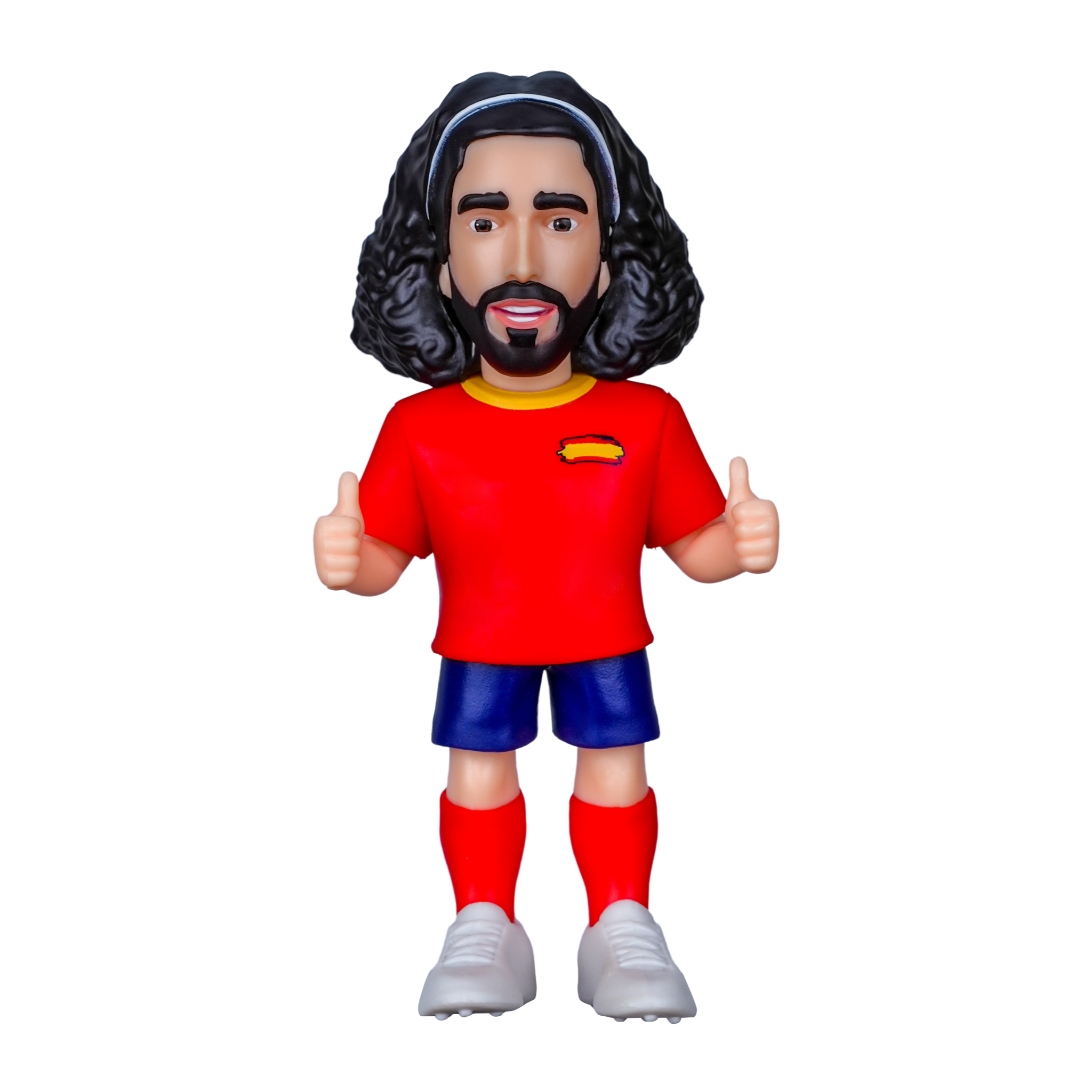 Minix Marc Cucurella collectible figurine in Spain football kit, 12cm tall official football stars figure