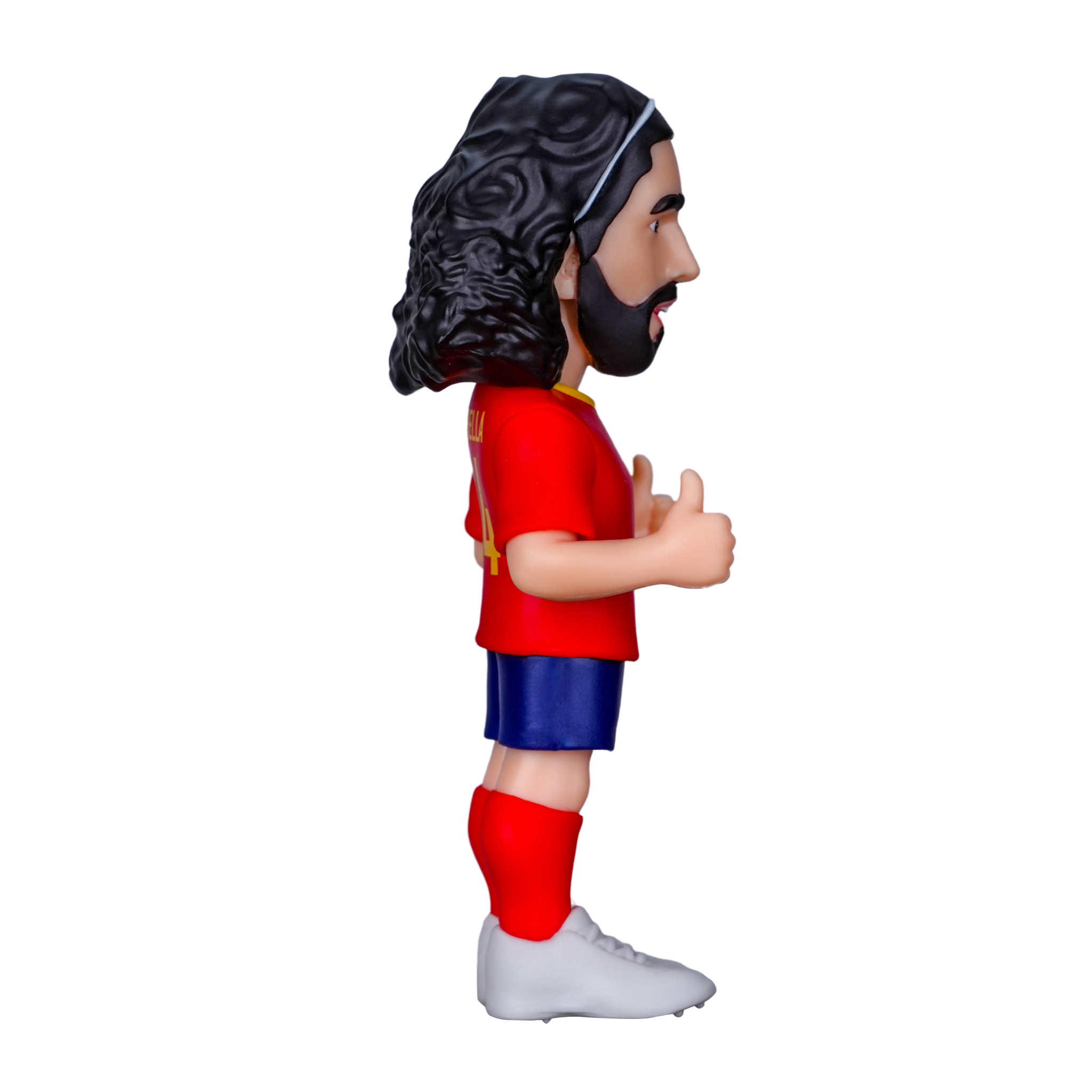 Minix Marc Cucurella collectible figurine in Spain football kit, 12cm tall official football star figure