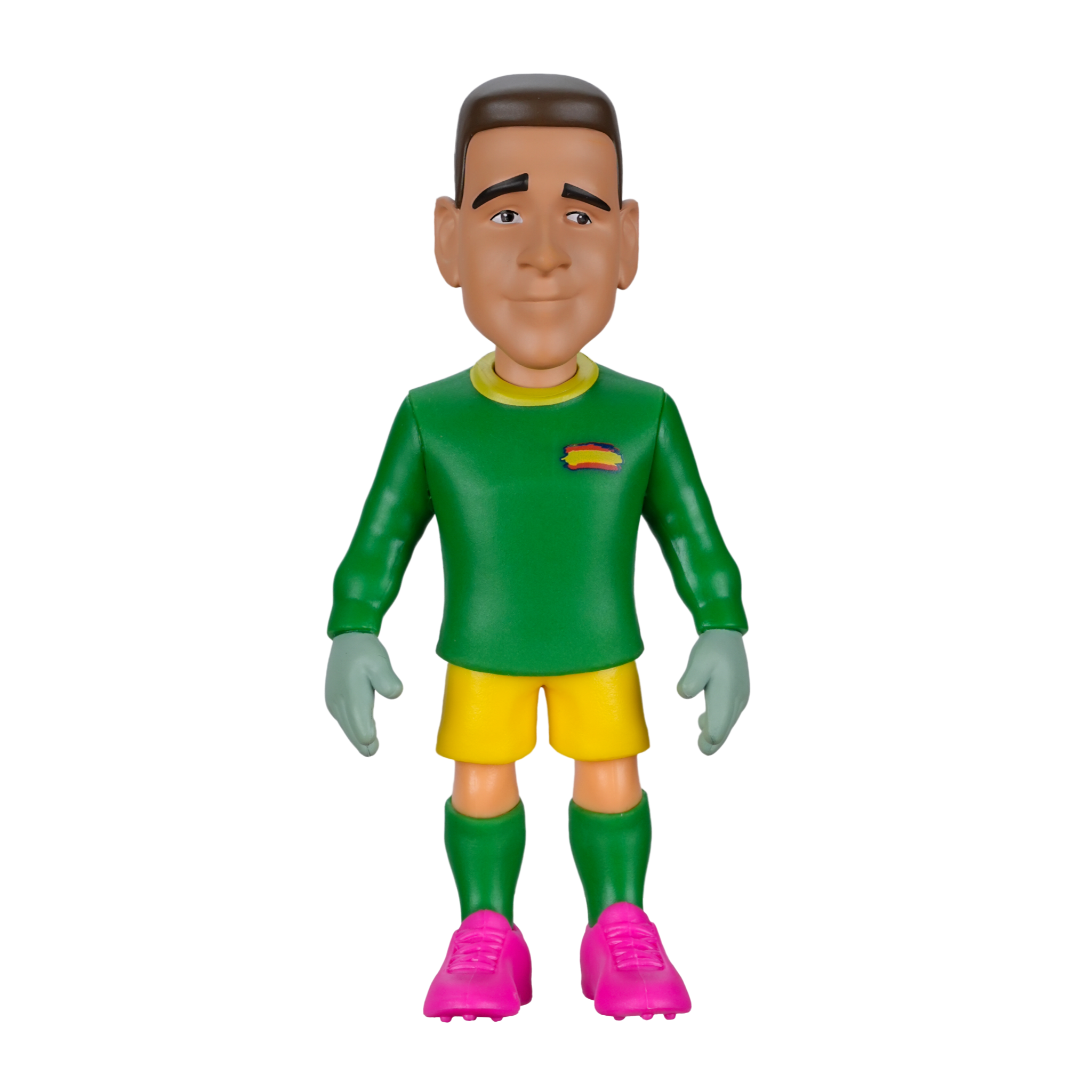 Minix Unai Simón collectible figurine in Spain goalkeeper kit, 12cm tall official football star figure