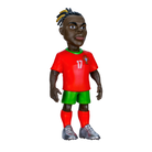 Minix Portugal National Team 5-pack collectible figurines featuring Ronaldo, Vitinha, Neves, Leão, and Nuno Mendes in official kits