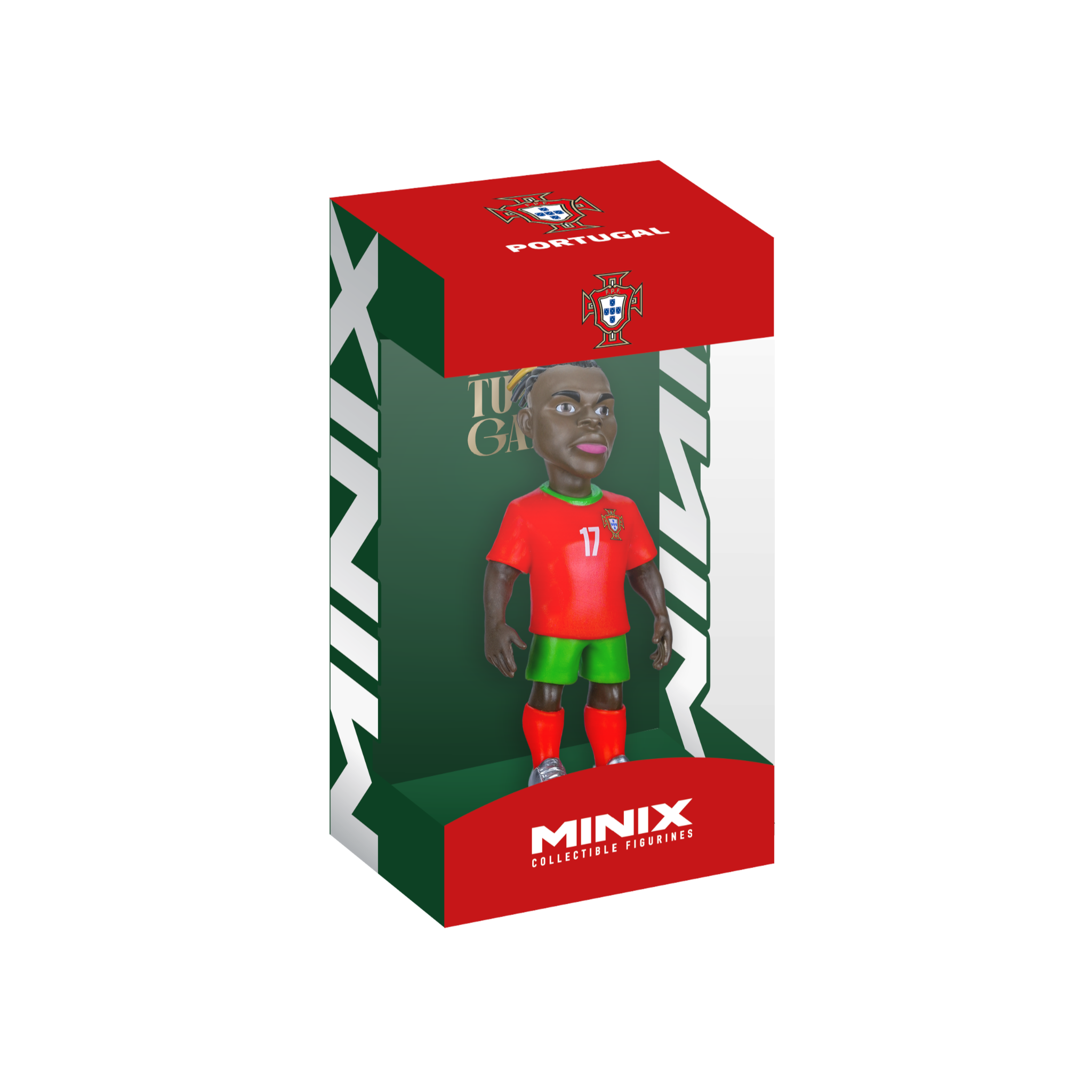 Minix Rafael Leão 12cm Portugal football team collectible figurine with detailed features and vibrant colors
