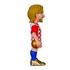 Minix Luka Modrić football figurine in a red-and-white Croatia checkered kit, with long blond hair and gold boots.