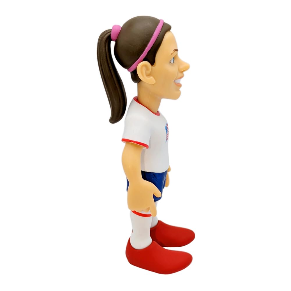 MINIX collectible figurine of Alex Morgan in USWNT kit, 12cm tall, detailed and hyper-stylized design