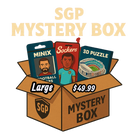 SGP Mystery Box large collectible surprise pack with licensed minix football stars figurine, sockers action figure, and 3D stadium puzzle for $49.99