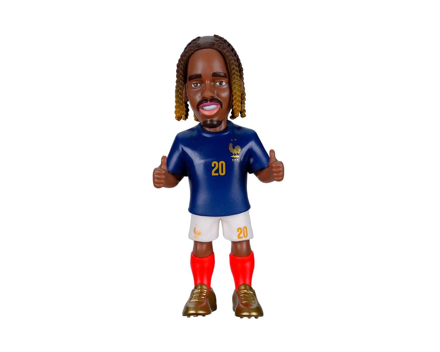 Minix France National Team collectible figurine of Bradley Barcola in official kit, 12cm tall, detailed and multicolored.