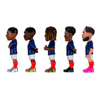 Minix France National Team soccer figurines 5-pack featuring Mbappé, Dembélé, Barcola, Doue, and Cherki in official kits