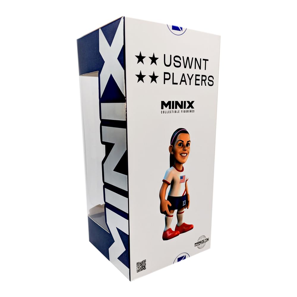 MINIX COLLECTIBLE FIGURINES 12cm Alex Morgan USWNT soccer figurine in red, white, and blue uniform