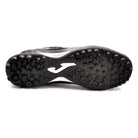 Joma Dribling Turf black and white men's soccer shoes with rubber stud cleats for artificial grass and hard ground
