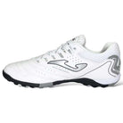Blue Joma turf slippers made of synthetic leather with breathable design and durable rubber sole for futsal.