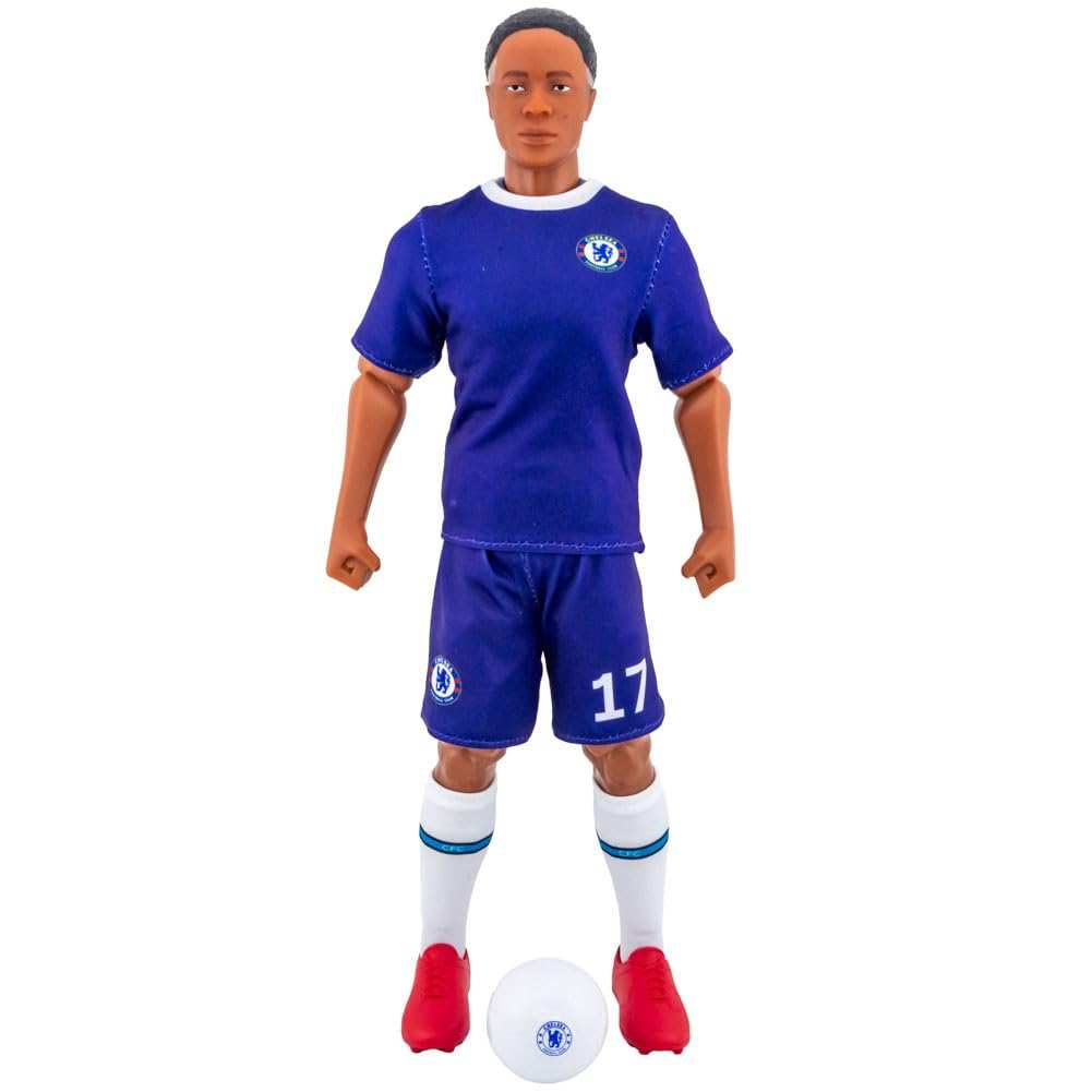 Sockers officially licensed 30cm Raheem Sterling figurine in blue kit with personalized match ball and articulated joints