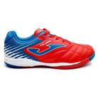 Joma Toledo Junior kids indoor soccer shoe in red and blue royal, size little kid 11