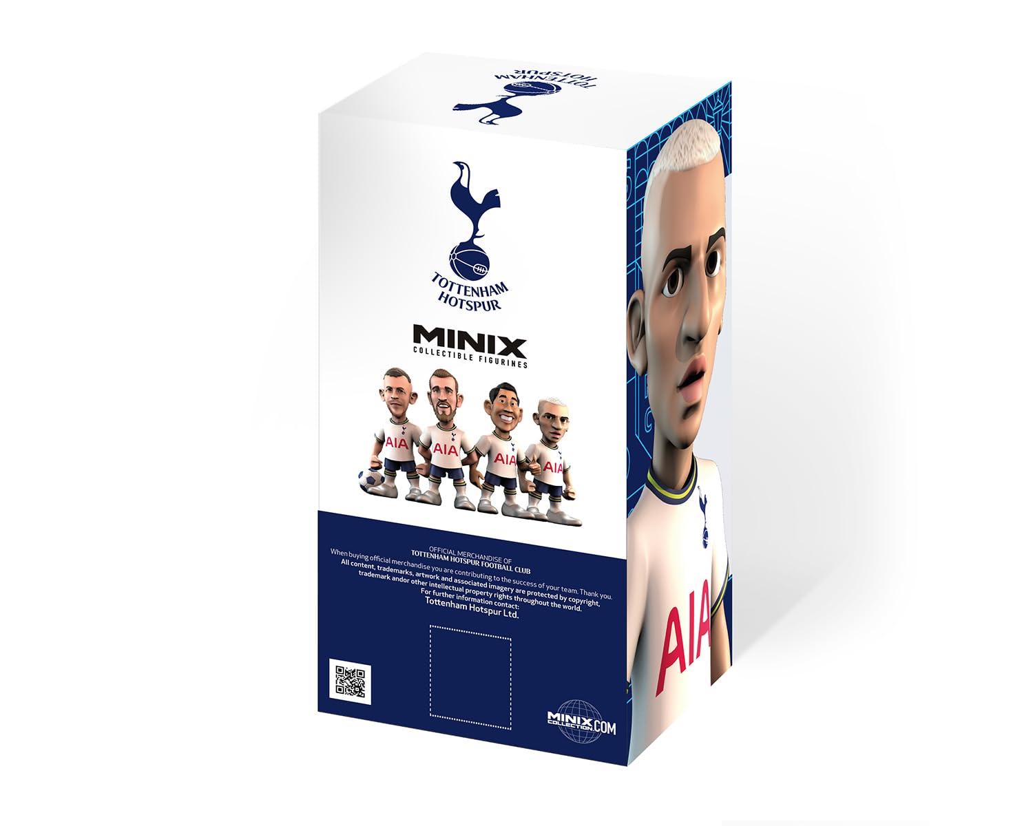 Minix collectible 12cm Richarlison football star sports figurine in white with detailed sculpting and stylish packaging