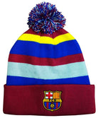 Fan Ink FC Barcelona multicoloured knit beanie with embroidered crest and soft acrylic fabric