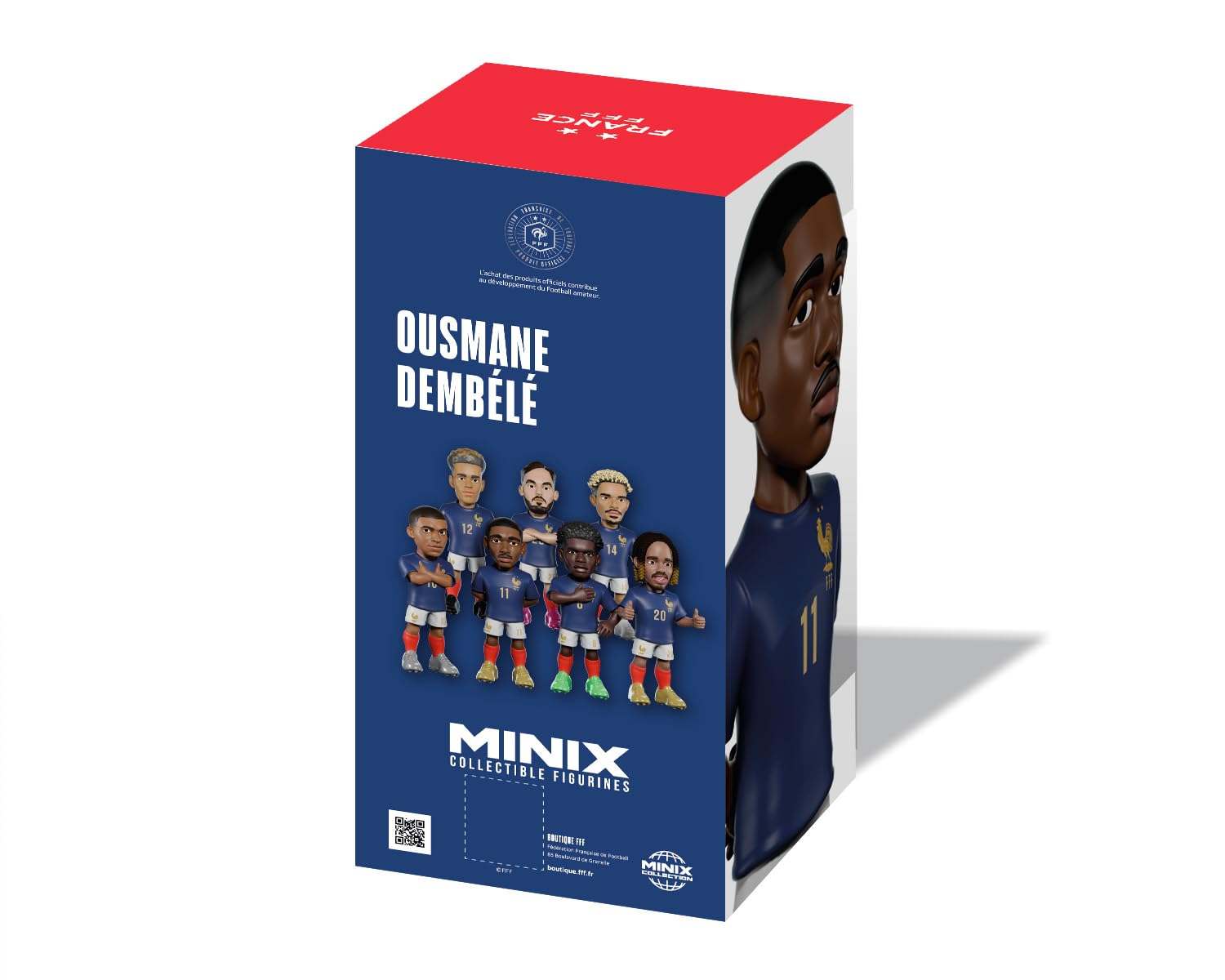 Minix Ousmane Dembélé France collectible figurine in official kit, 12cm tall detailed soccer player model