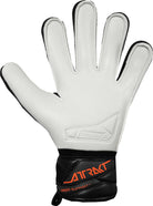 Reusch Attrakt Advance Junior Goalkeeper Gloves with Reusch Grip Advance latex, finger support, and breathable fit in black and orange