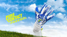 Reusch Pure Contact Freegel Duo goalkeeper gloves size 10 white blue ergonomic fit