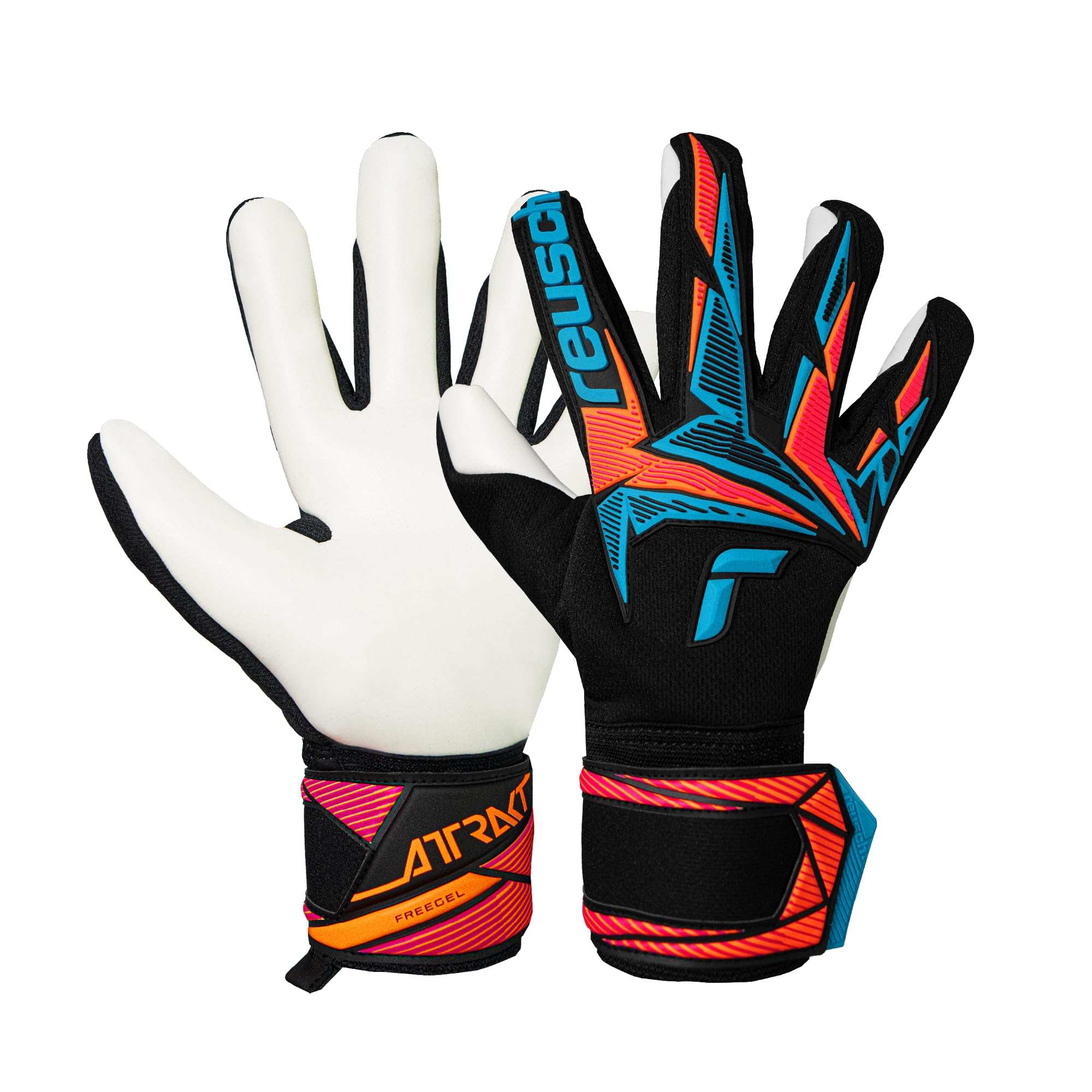 Reusch Attrakt Freegel Advance goalkeeper gloves with Grip Advance latex and Negative Cut fit