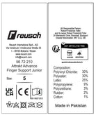 Reusch Attrakt Advance Junior goalkeeper gloves in black and orange with Reusch Grip Advance latex and finger support technology