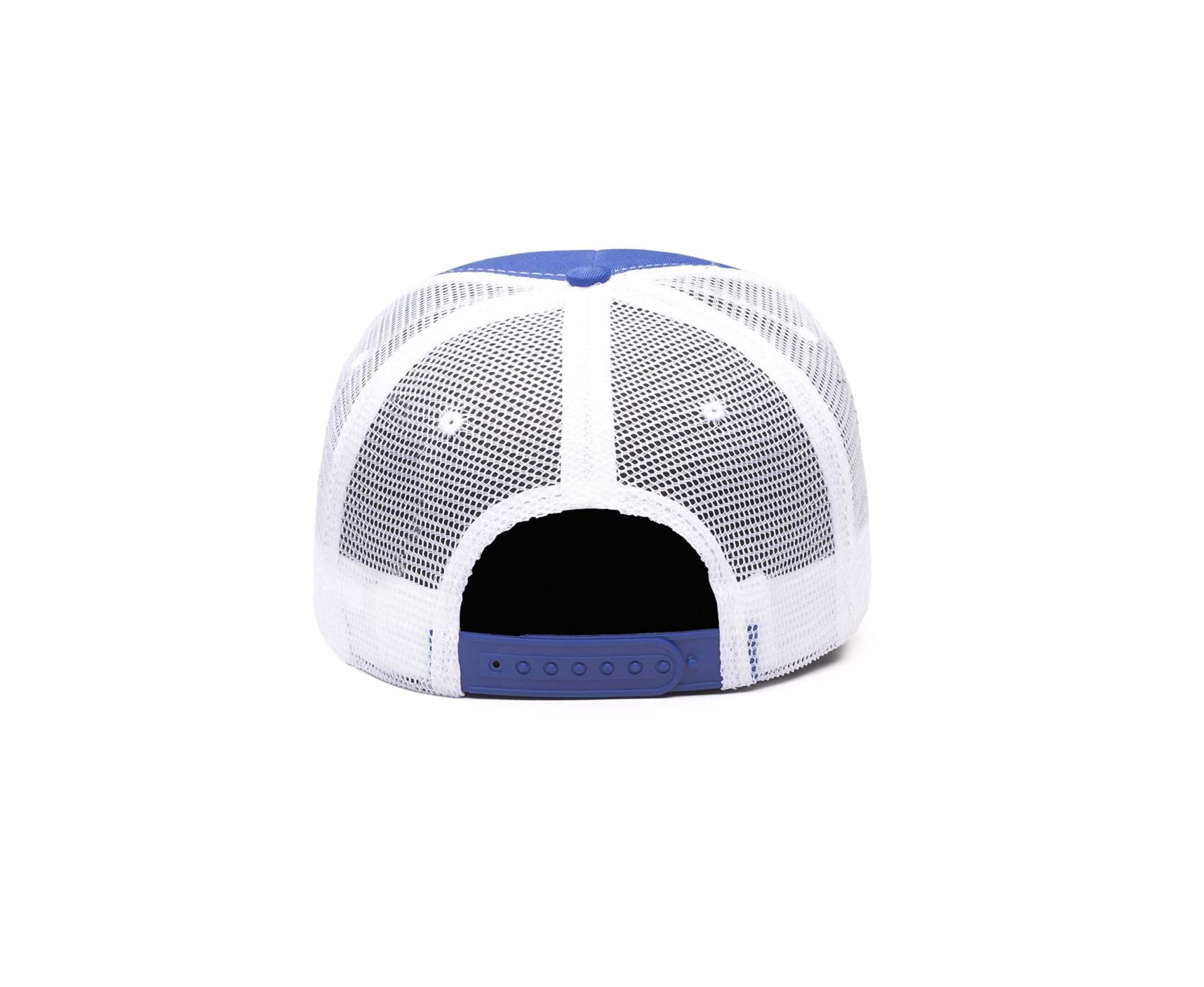 Fan Ink Real Madrid unisex adjustable trucker hat with embroidered crest and mesh back