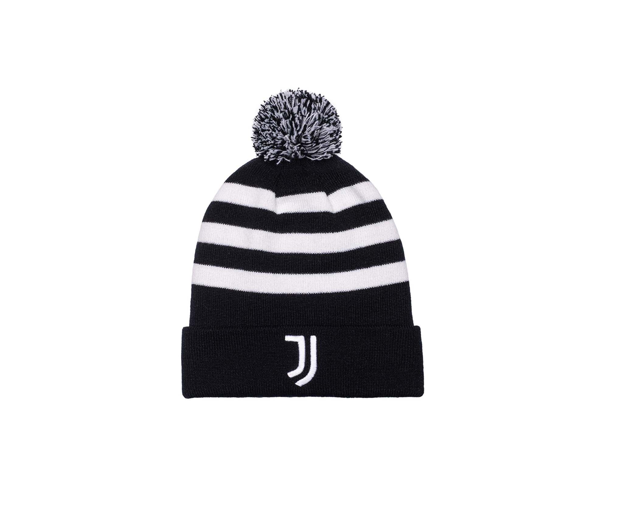 Multicoloured Fan Ink Juventus Beanie with embroidered crest, soft acrylic knit, and stretch-fit design for warm, authentic fan wear