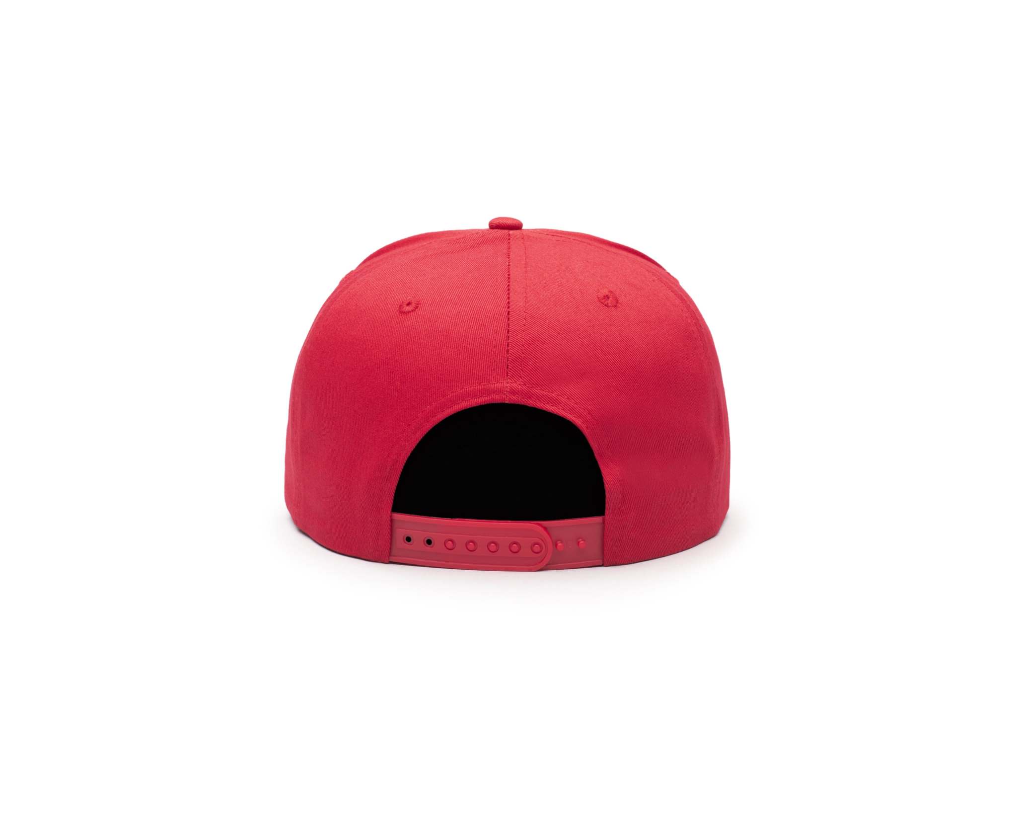 Red adjustable back of Fan Ink Officially Licensed Team Snapback Hat with snap closure