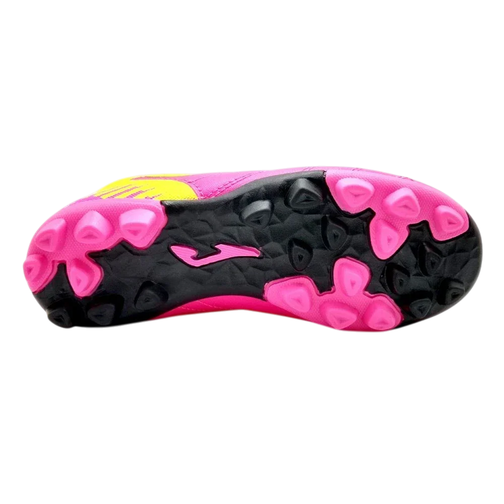 Joma Toledo Junior Molded 24 lightweight soccer shoes with synthetic Fibertec upper and rubber outsole for kids