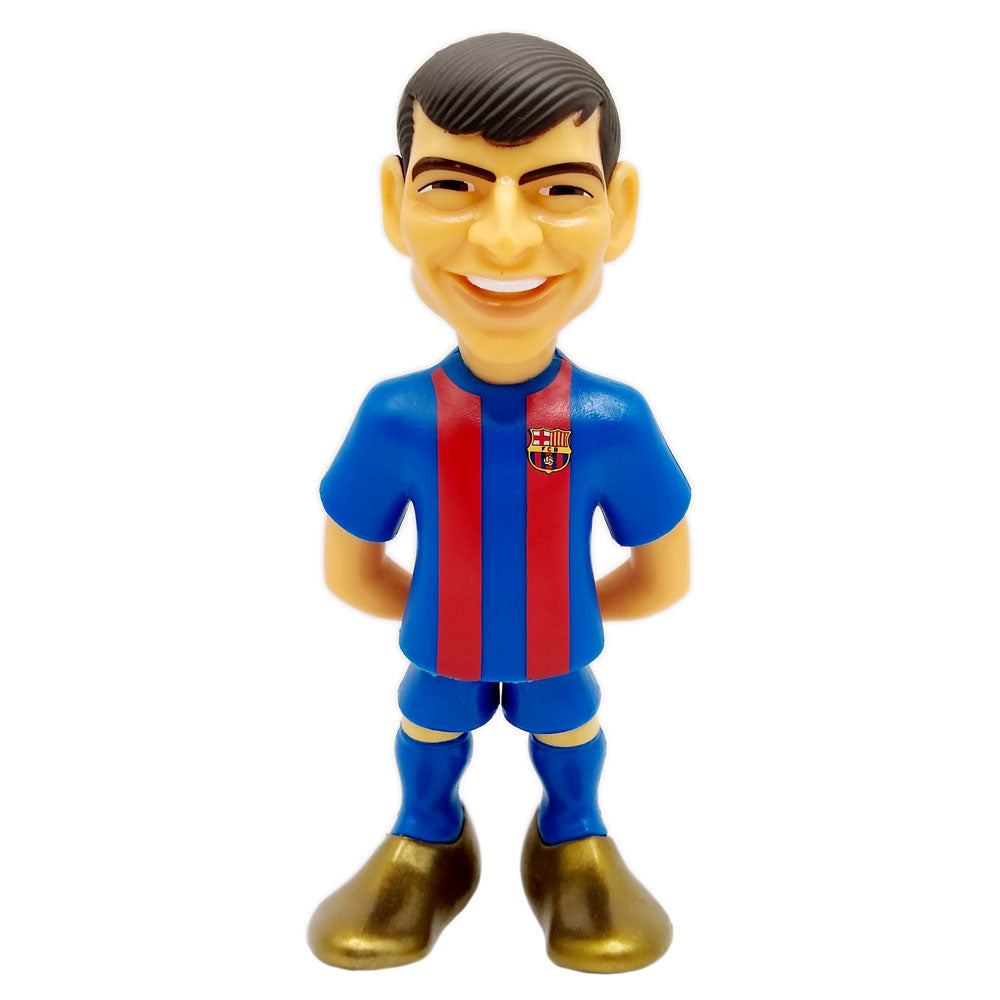 Minix FC Barcelona Football Stars official licensed collectible figurine in blue and red kit with gold shoes, 12cm tall.