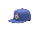Officially licensed snapback hats with flat brim and structured crown for Real Madrid, Juventus, Cruz Azul, and Chivas fans