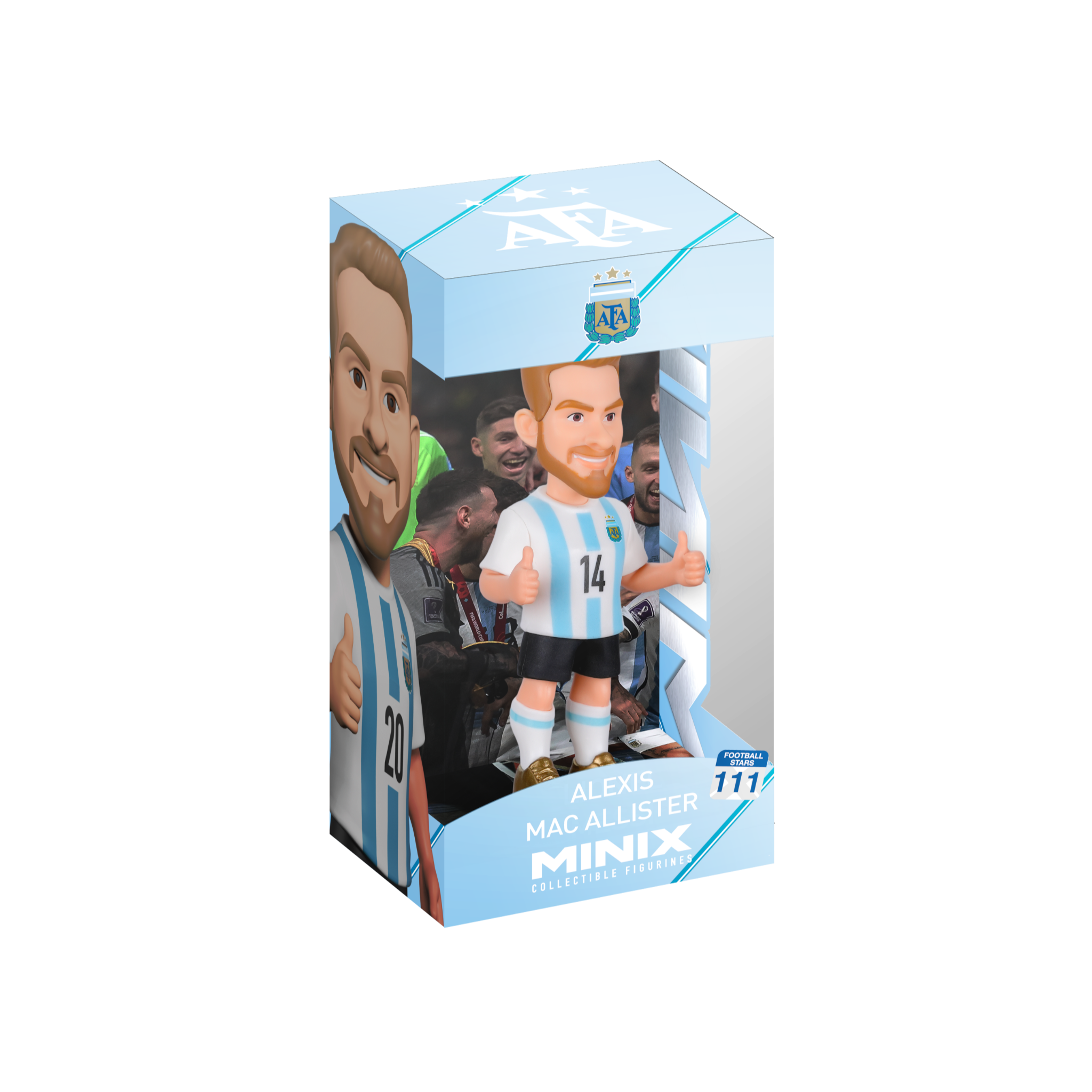 Minix Alexis Mac Allister 12cm Argentina football figurine in official kit for collectors