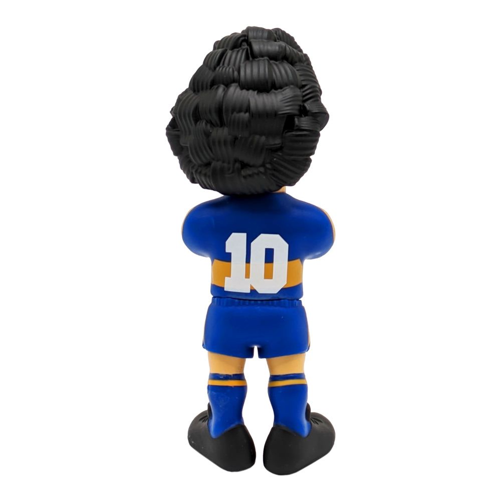 Minix Diego Maradona collectible figurine in blue Boca Juniors kit, 12cm tall football legend model