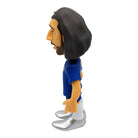 Minix Marc Cucurella Chelsea figurine with a blue shirt, white shorts, silver boots and oversized black hair.