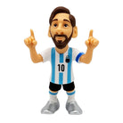 Minix Argentina National Team 12cm collectible figurine of football star wearing blue and white striped jersey with number 10, celebrating with raised fingers