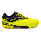 Joma Toledo Junior Molded 24 yellow and black soccer shoes for kids with synthetic upper and rubber outsole