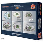 Auburn Tigers Jordan-Hare Stadium 3D puzzle box back with assembly stages