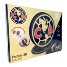 Club America 3D Puzzle box with a gold and navy crest model and red CA letters shown as a 3D display build
