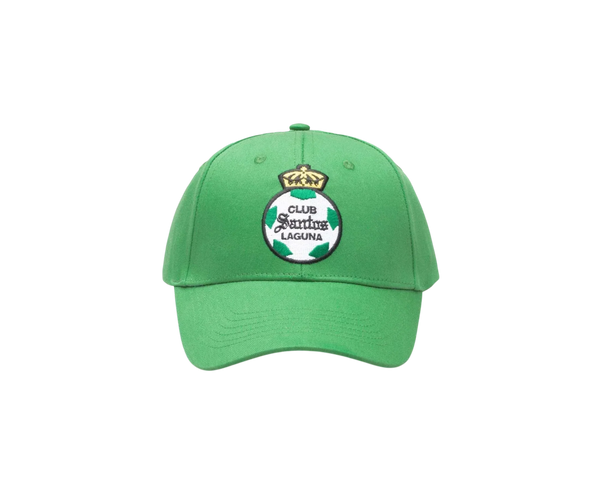 Club Santos Laguna Adjustable Cap in green with an embroidered club crest and a curved bill.