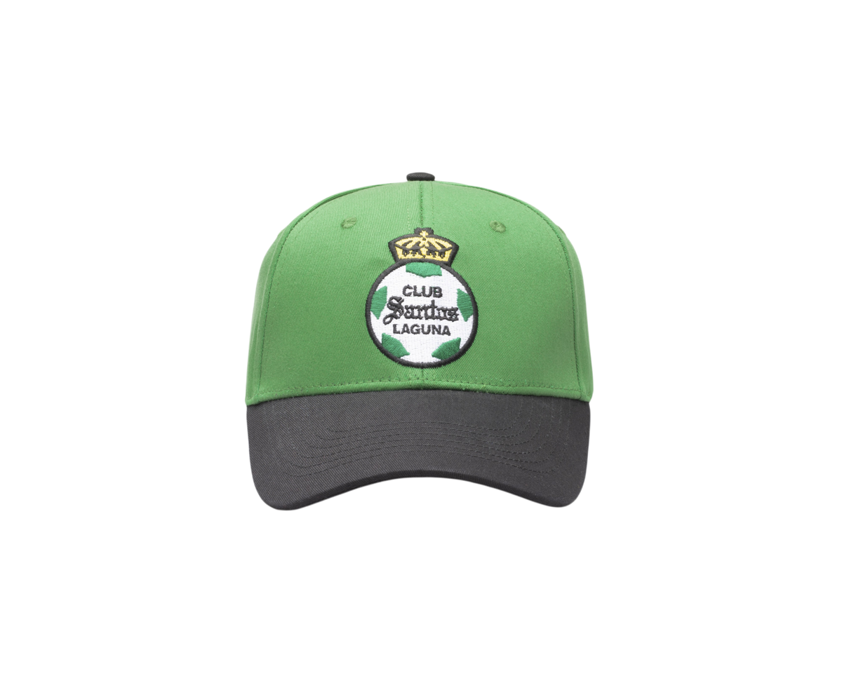 Club Santos Laguna Two-Tone Adjustable Cap in green and black with an embroidered crest and contrasting brim.
