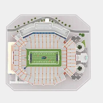 Florida Gators Ben Hill Griffin Stadium 3D puzzle straight overhead view